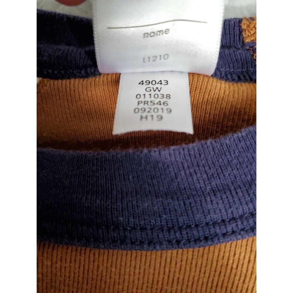 Hanna Andersson Pajama Set Kid 140 US 10 Holiday Deer Long John Red White Stripe - Picture 14 of 14